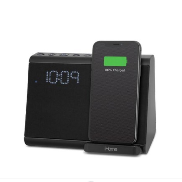 iHome Cell Phones & Accessories Ihome Bluetooth Dual Alarm Clock In Gunmetal With Qi